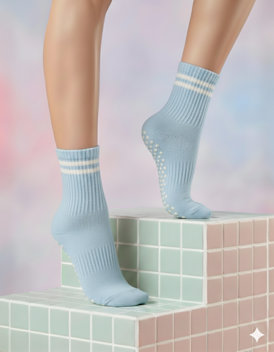 Ocean Blue - Vintage Grip Socks